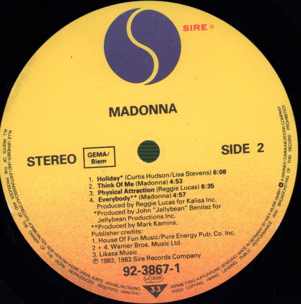 Madonna - First Album - Lp