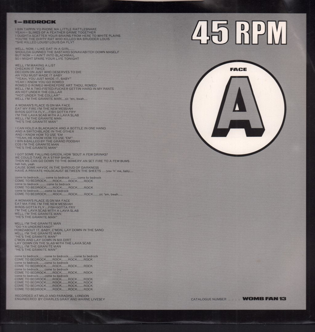 Foetus All Nude Revue - Bedrock - 12 Inch