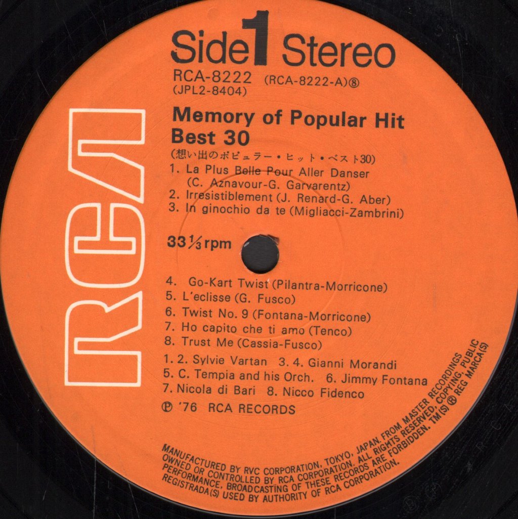 Various Artists - Memory Of Popular Hit Best 30 - Double Lp