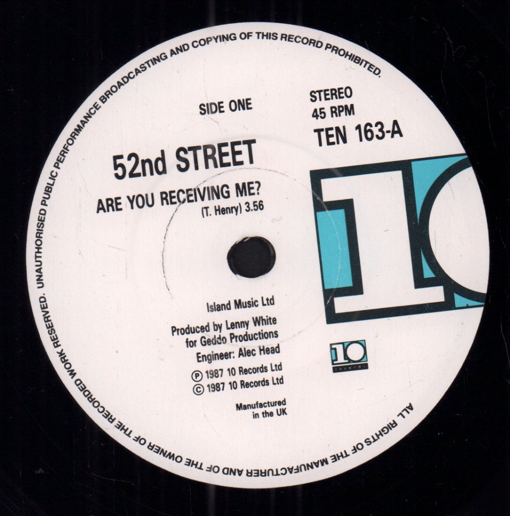 52Nd Street - Are You Receiving Me - 7 Inch