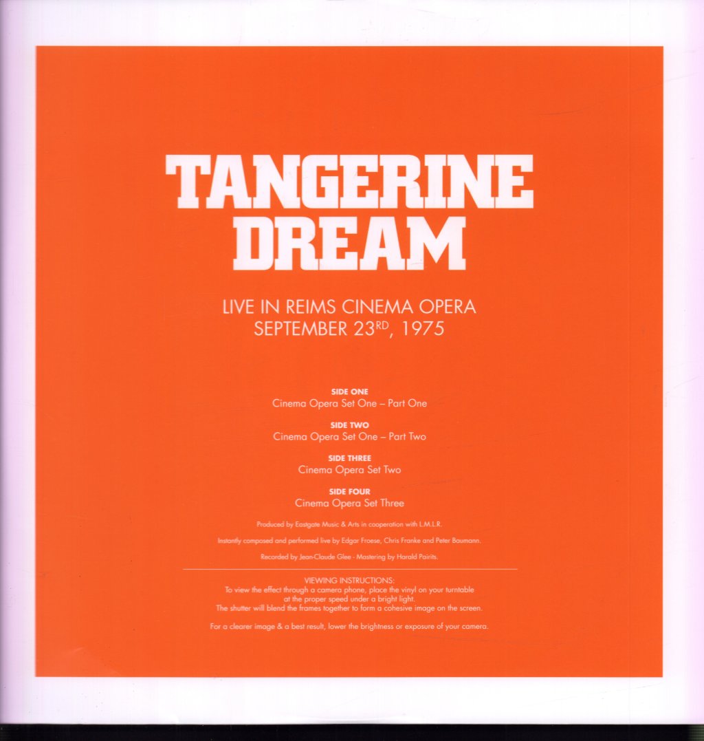 Tangerine Dream - Live At Reims Cinema Opera (September 23rd, 1975) (RSD2022) - Double Lp