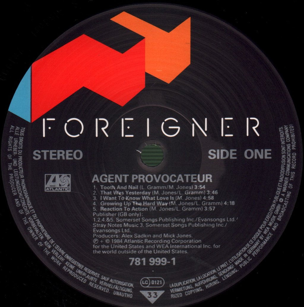 Foreigner - Agent Provocateur - Lp