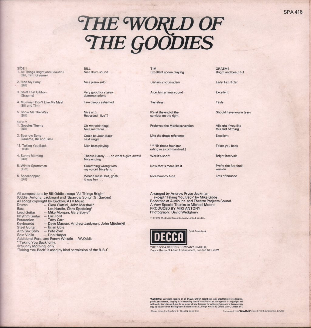 Goodies - World Of - Lp
