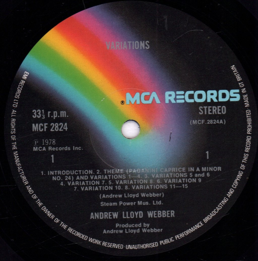 Andrew Lloyd Webber - Variations - Lp