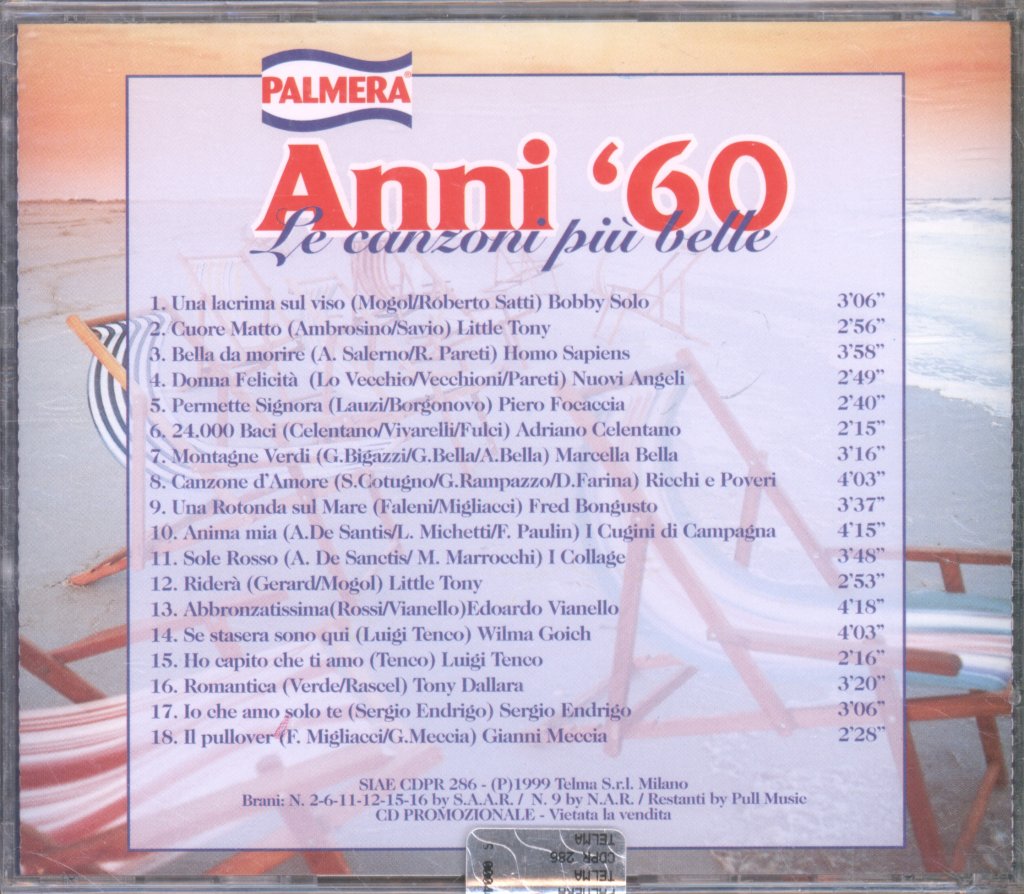 Various Artists - Anni '60 - Cd