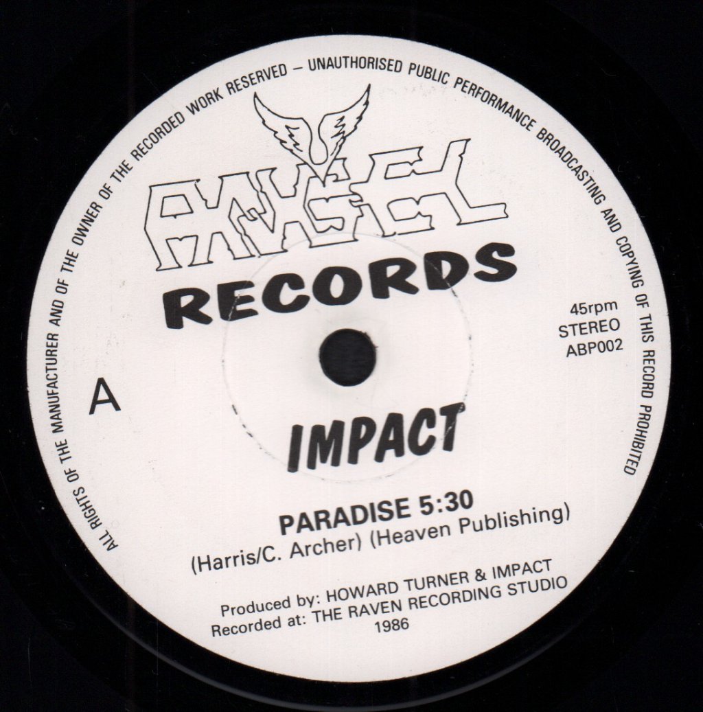 impact (indie/post punk group) - Paradise - 7 Inch