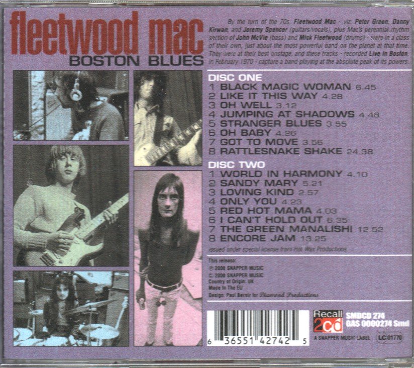 Fleetwood Mac - Boston Blues - Double Cd