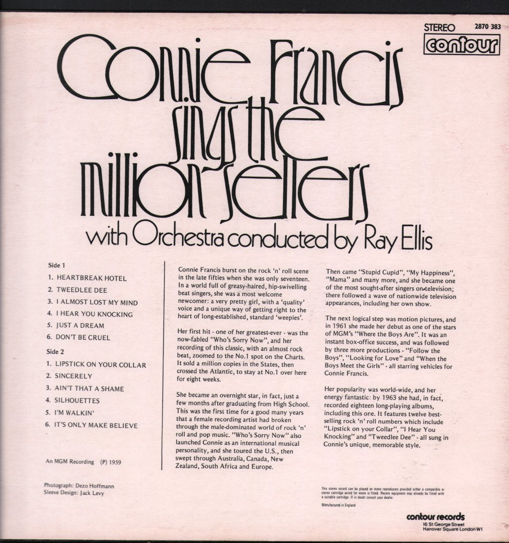 Connie Francis - Sings The Million Sellers - Lp