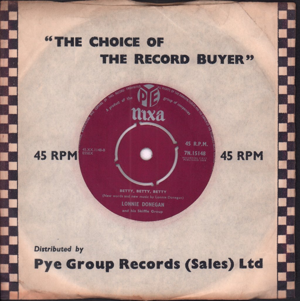Lonnie Donegan - Sally Don't You Grieve - 7 Inch