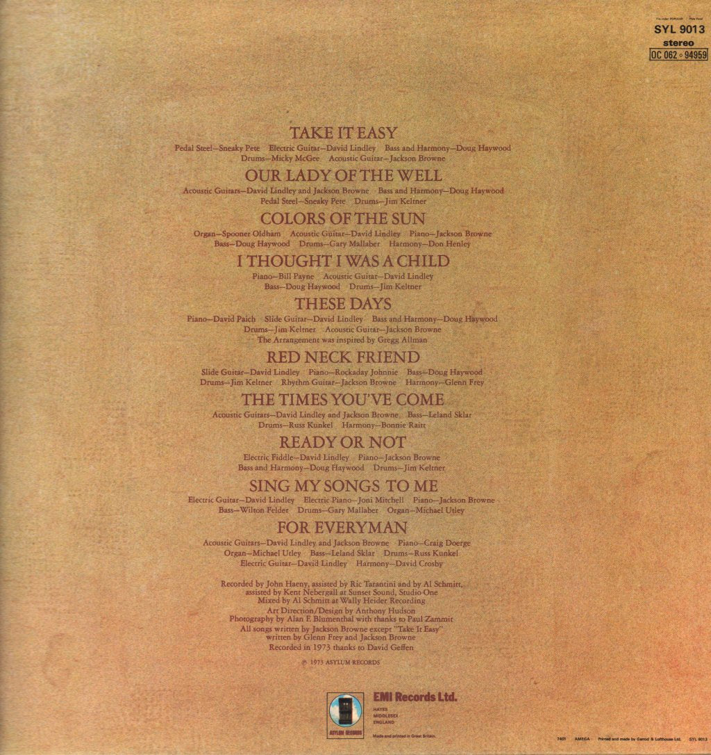 Jackson Browne - For Everyman - Lp