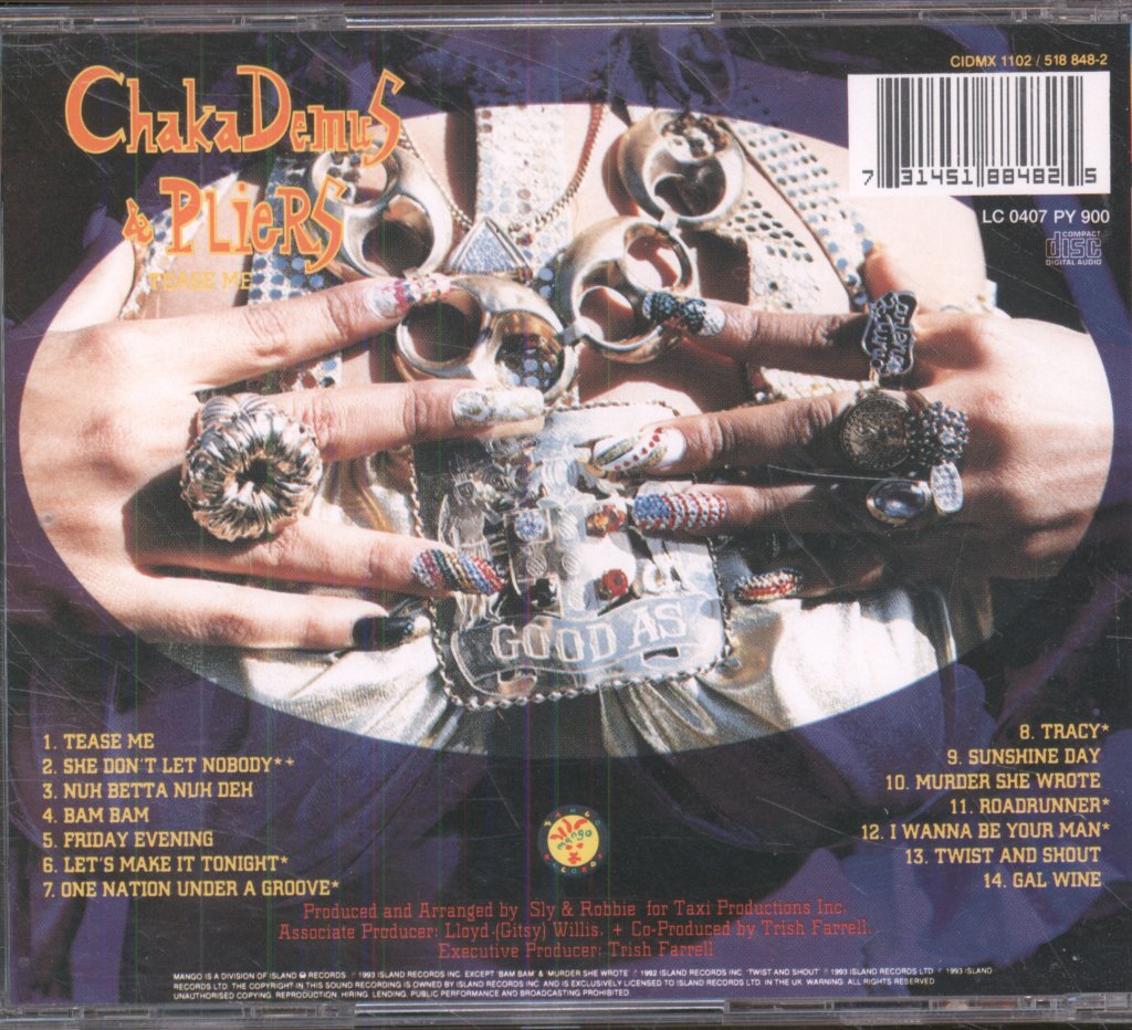 Chaka Demus And Pliers - Tease Me - Cd