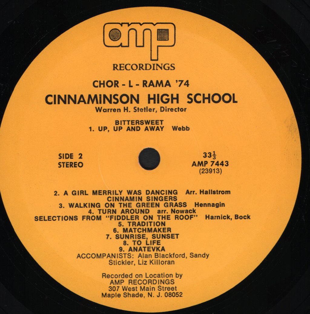 Cinnaminson High School - Chor-L-Rama '74 - Lp
