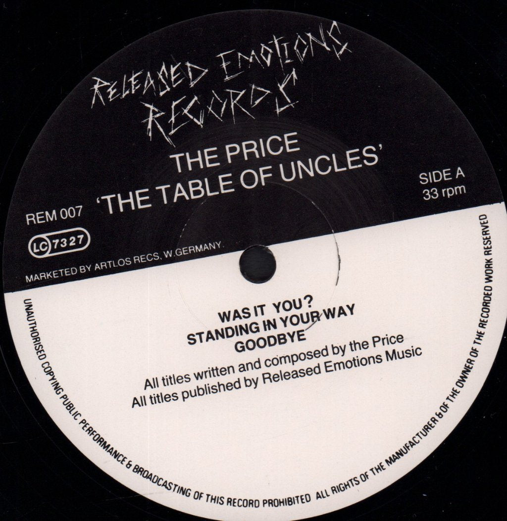 Price - Table Of Uncles - Lp