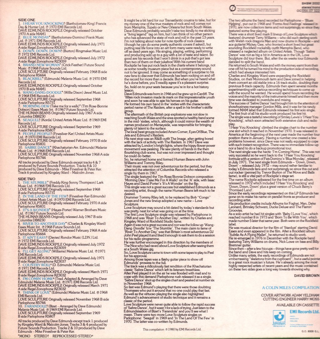 Dave Edmunds And Love Sculpture - Single's A's & B's - Lp