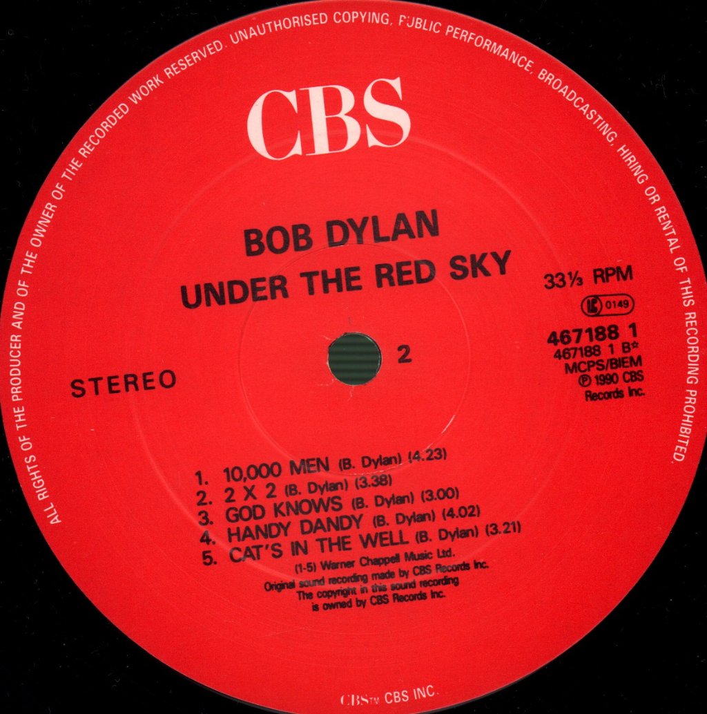 Bob Dylan - Under The Red Sky - Lp