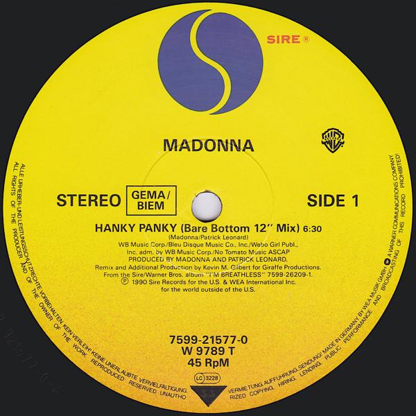 Madonna - Hanky Panky - 12 Inch