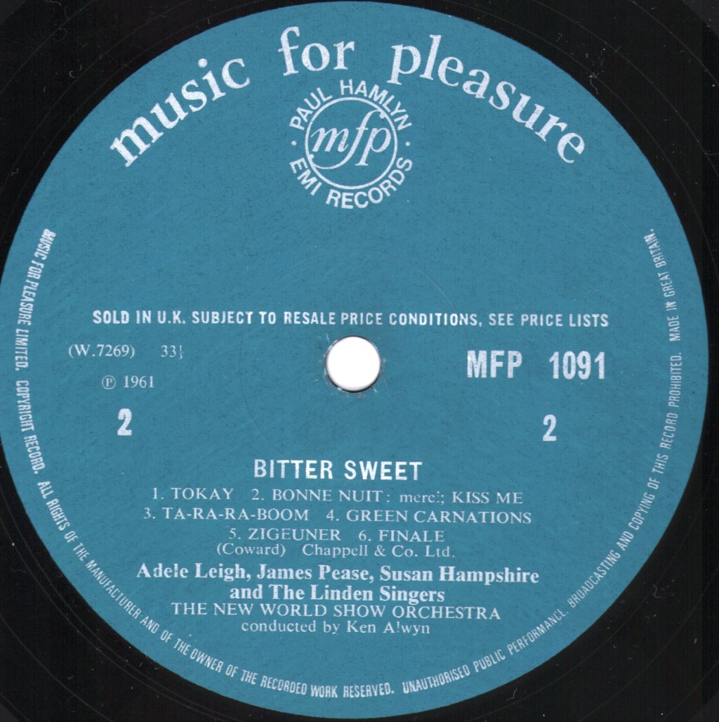 Susan Hampshire / Adele Leigh - Noël Coward's Great Musical Bitter Sweet - Lp