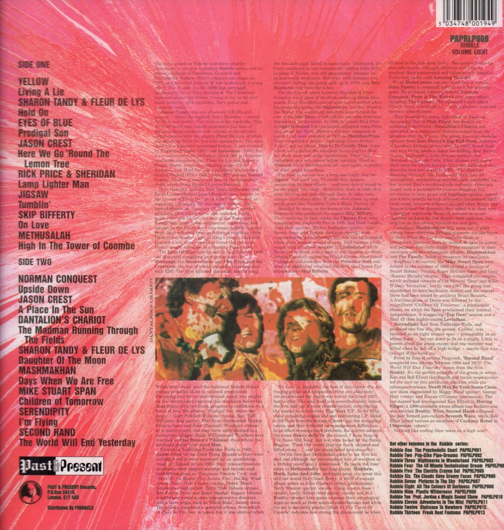 Various Artists - Rubble 8 All The Colours Of Darkness - Lp