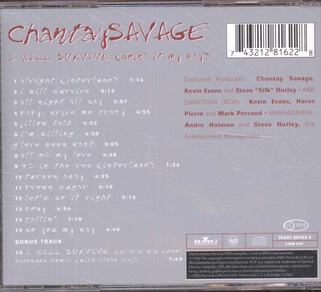 Chantay Savage - I Will Survive (Doin' It My Way) - Cd