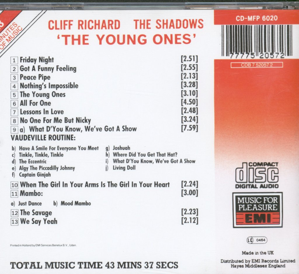 Cliff Richard And The Shadows - Young Ones - Cd