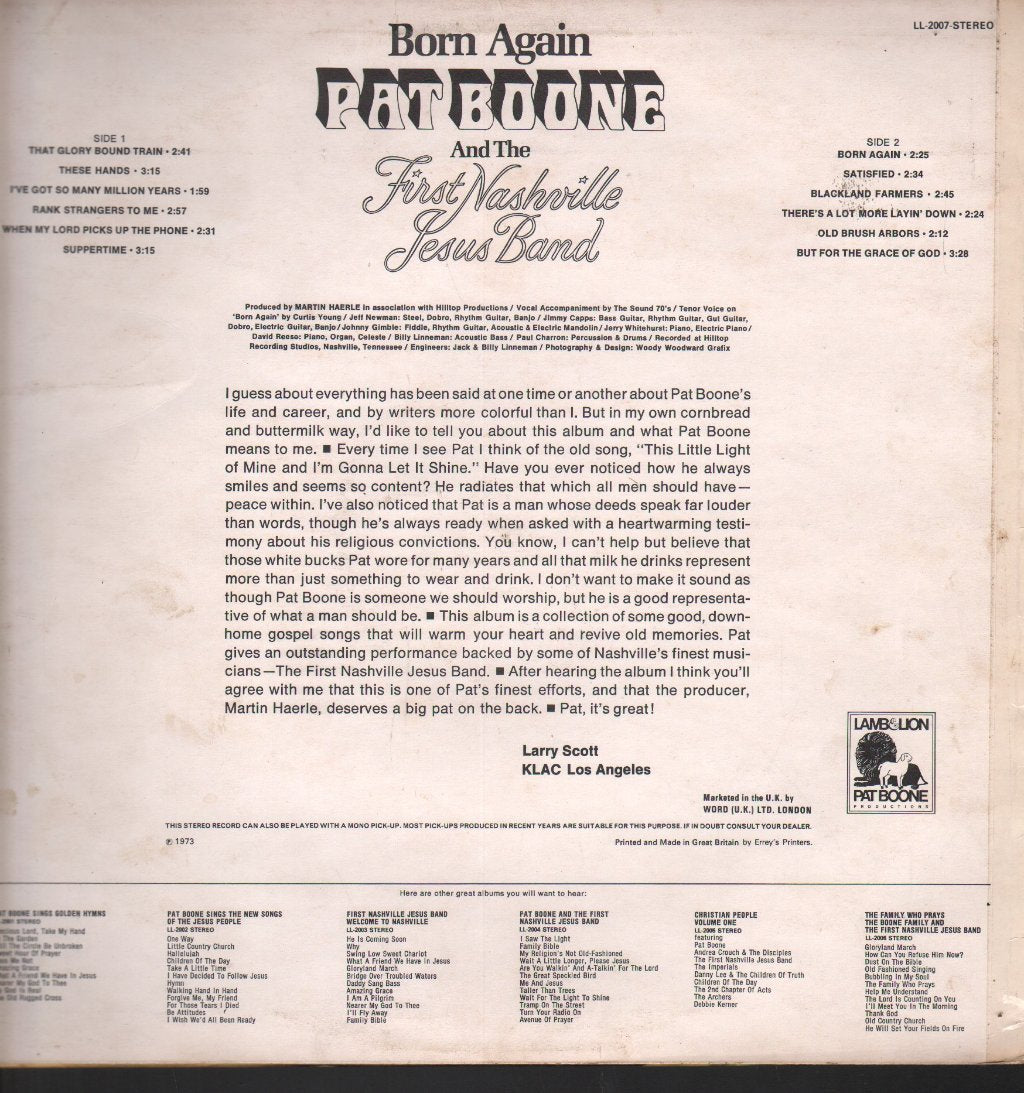 Pat Boone - Born Again - Lp