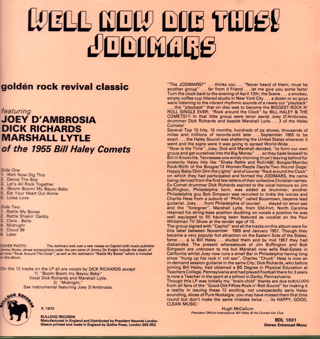Jodimars - Well Now Dig This - Lp