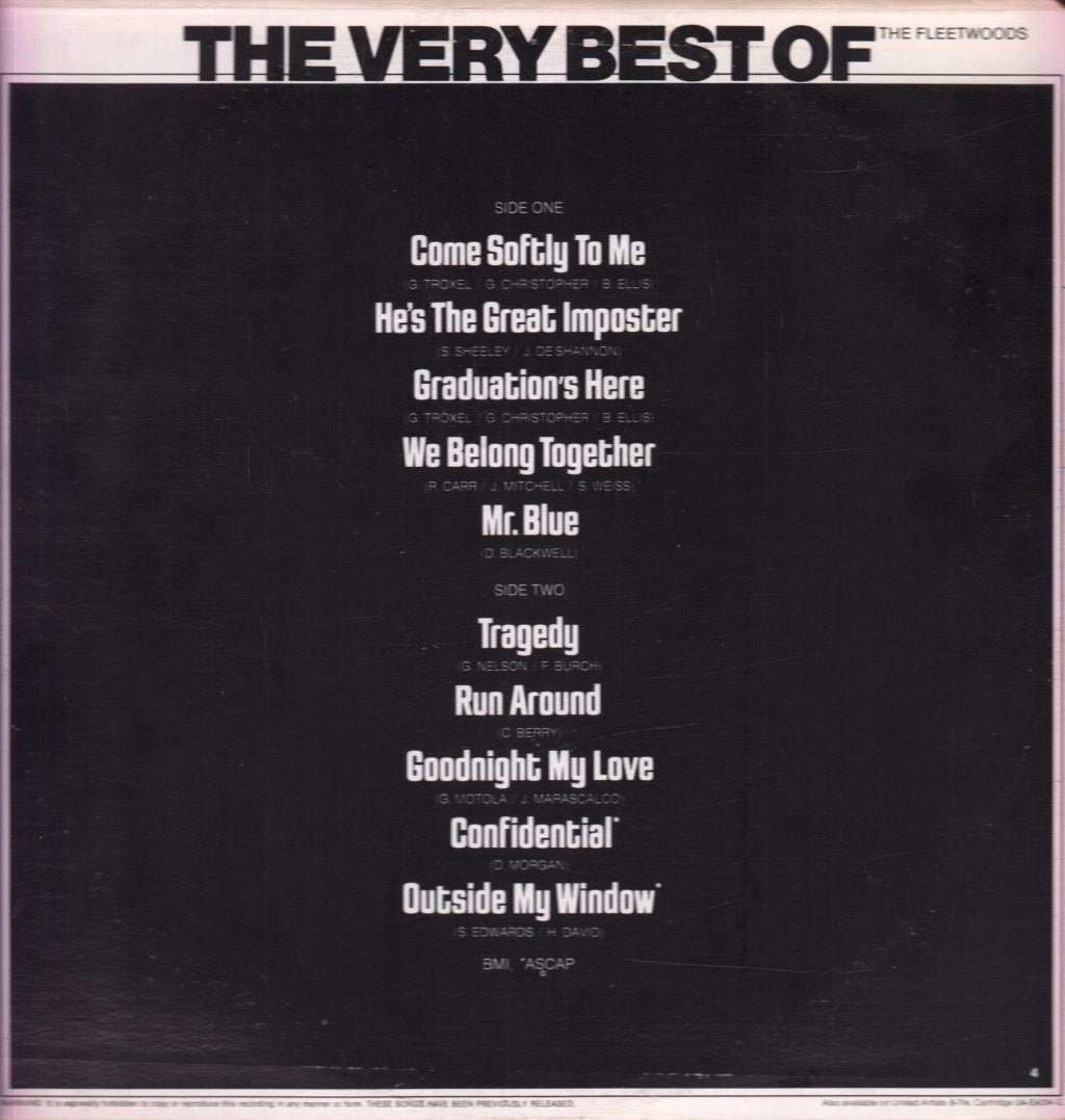 Fleetwoods - Very Best Of - Lp