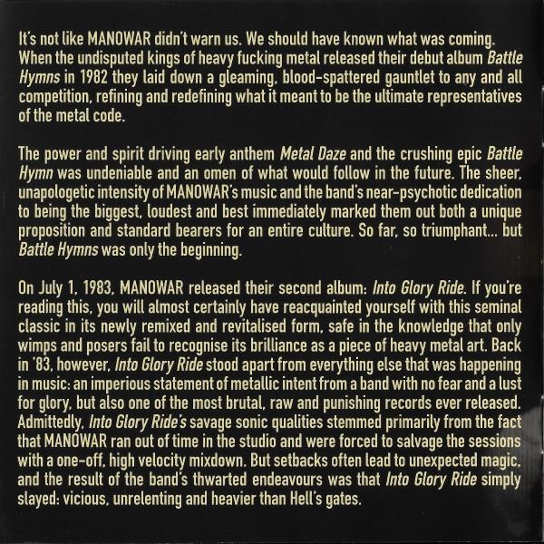Manowar - Into Glory Ride - Cd