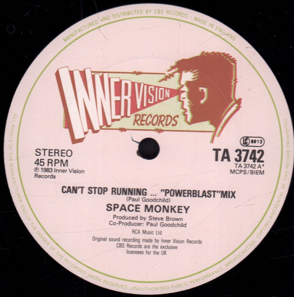Space Monkey - Can't Stop Running - 12 Inch