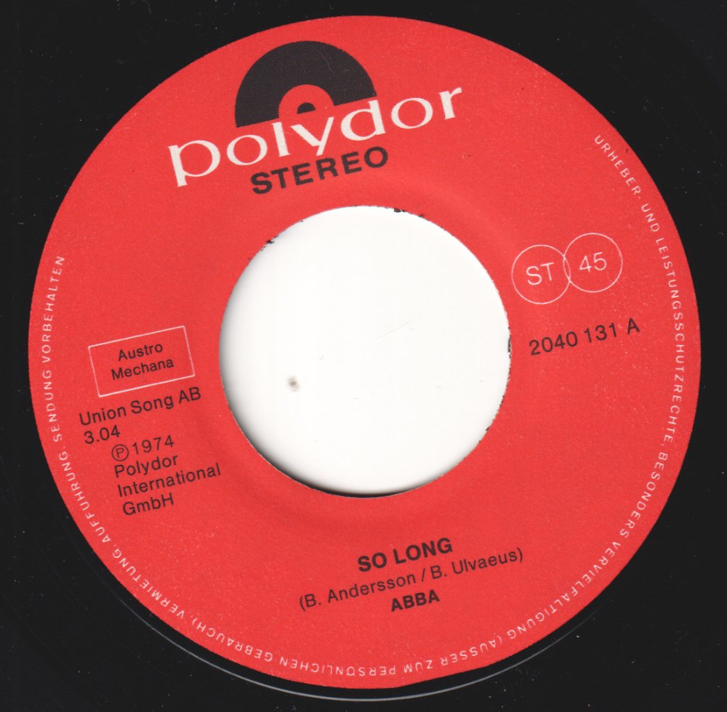 ABBA - So Long - 7 Inch