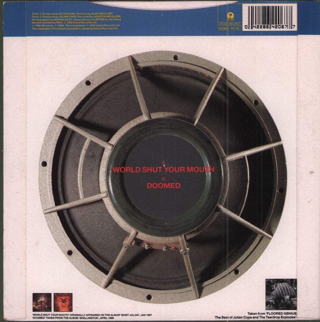Julian Cope - World Shut Your Mouth - 7 Inch