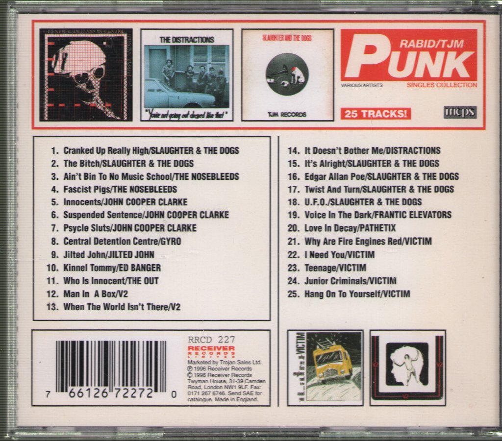Various Artists - Rabid/TJM Punk Singles Collection - Cd