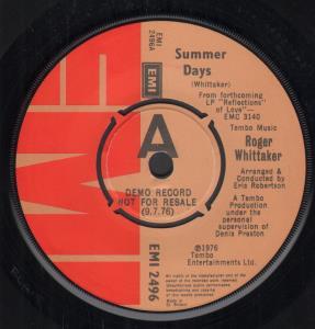 Roger Whittaker - Summer Days - 7 Inch