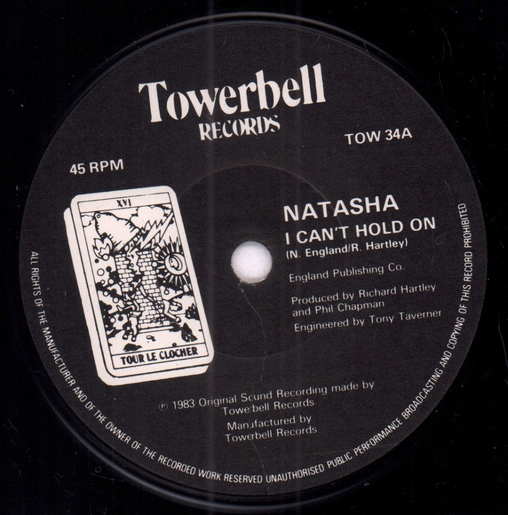 Natasha (Early 80'S Singer) - I Can't Hold On - 7 Inch