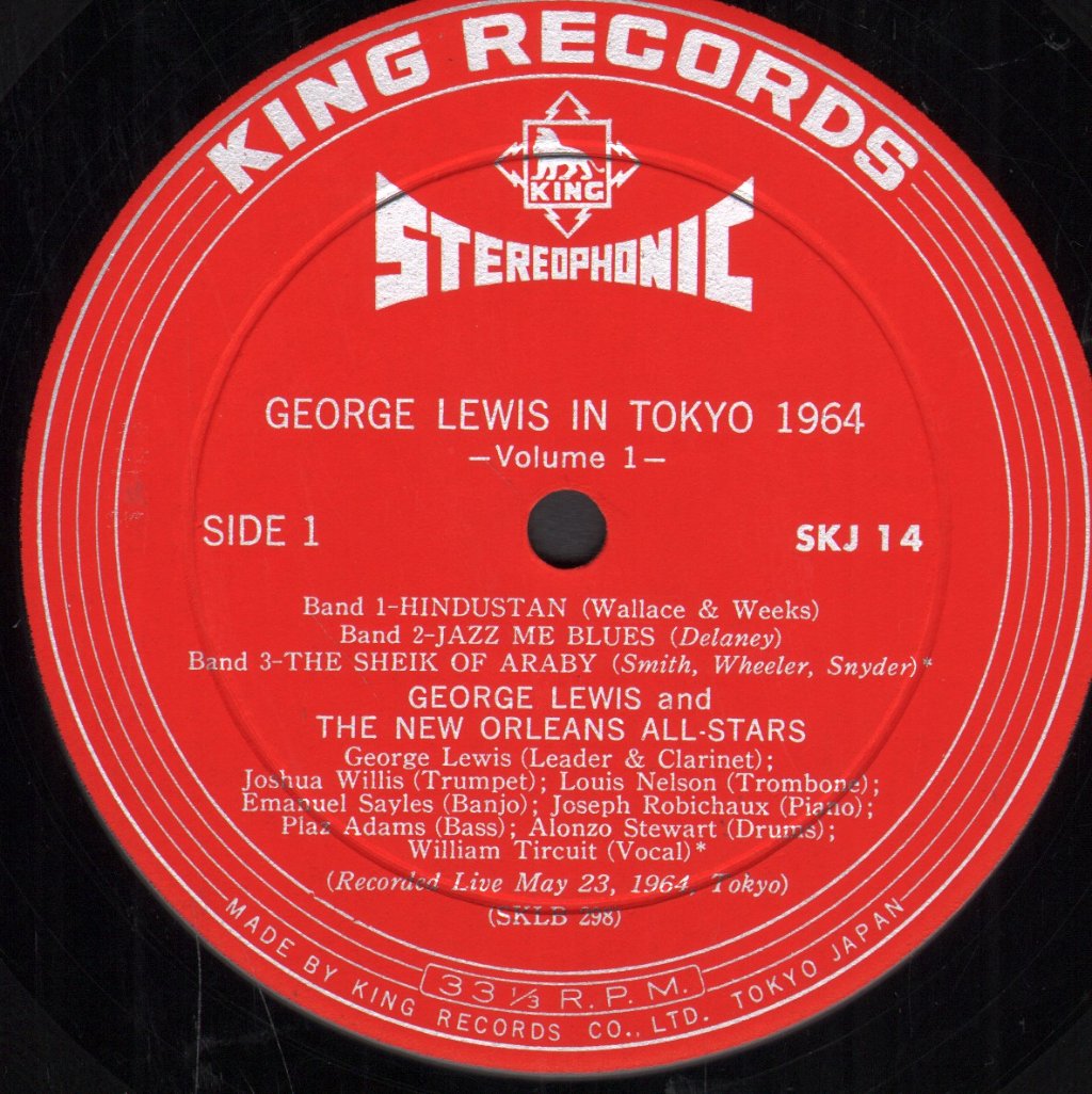 George Lewis and the New Orleans All-Stars - George Lewis In Tokyo 1964 Vol. 1 - Lp
