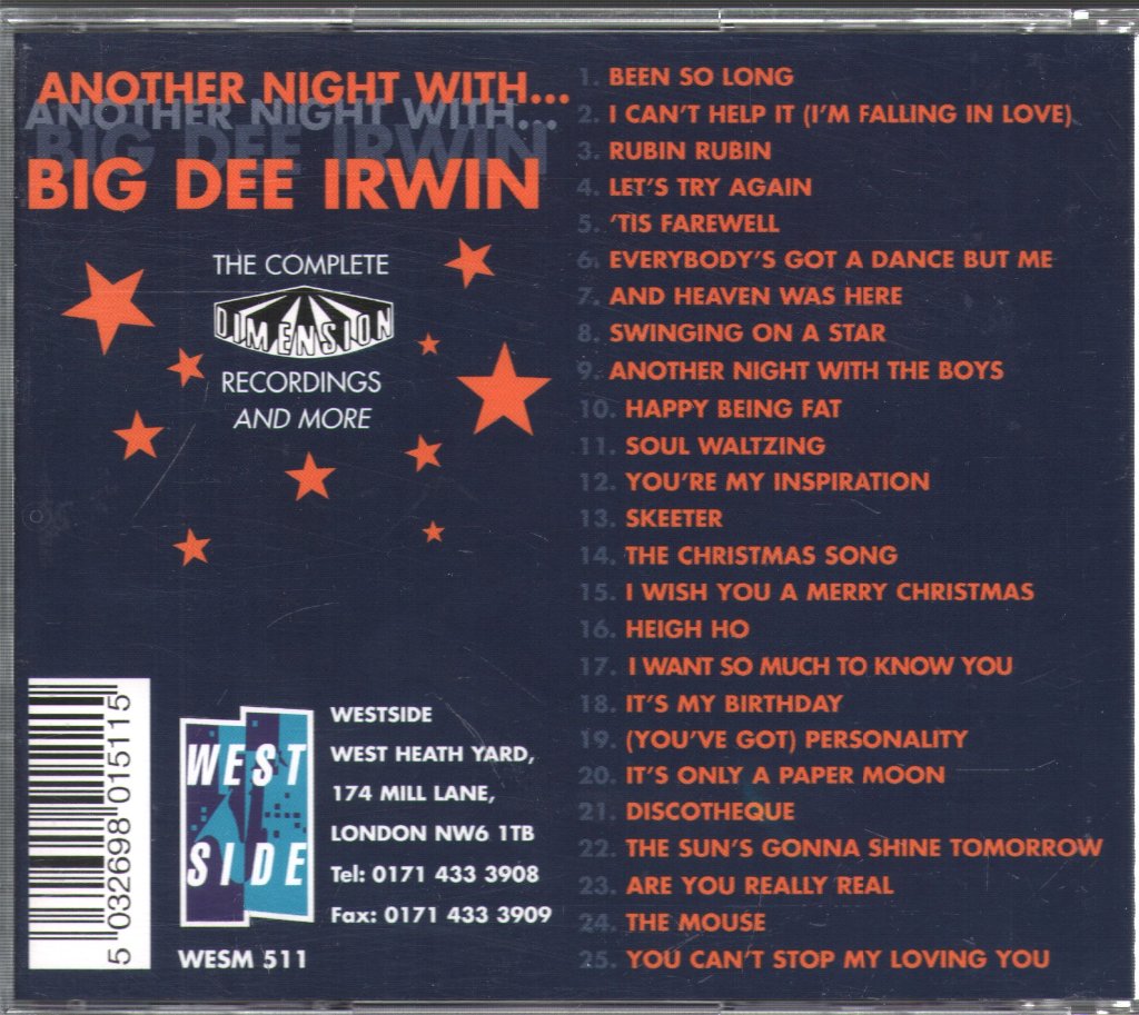Big Dee Irwin - Another Night With - Cd