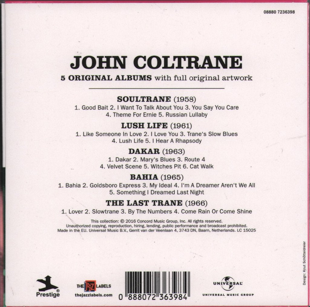 John Coltrane - 5 Original Albums - Cd Set