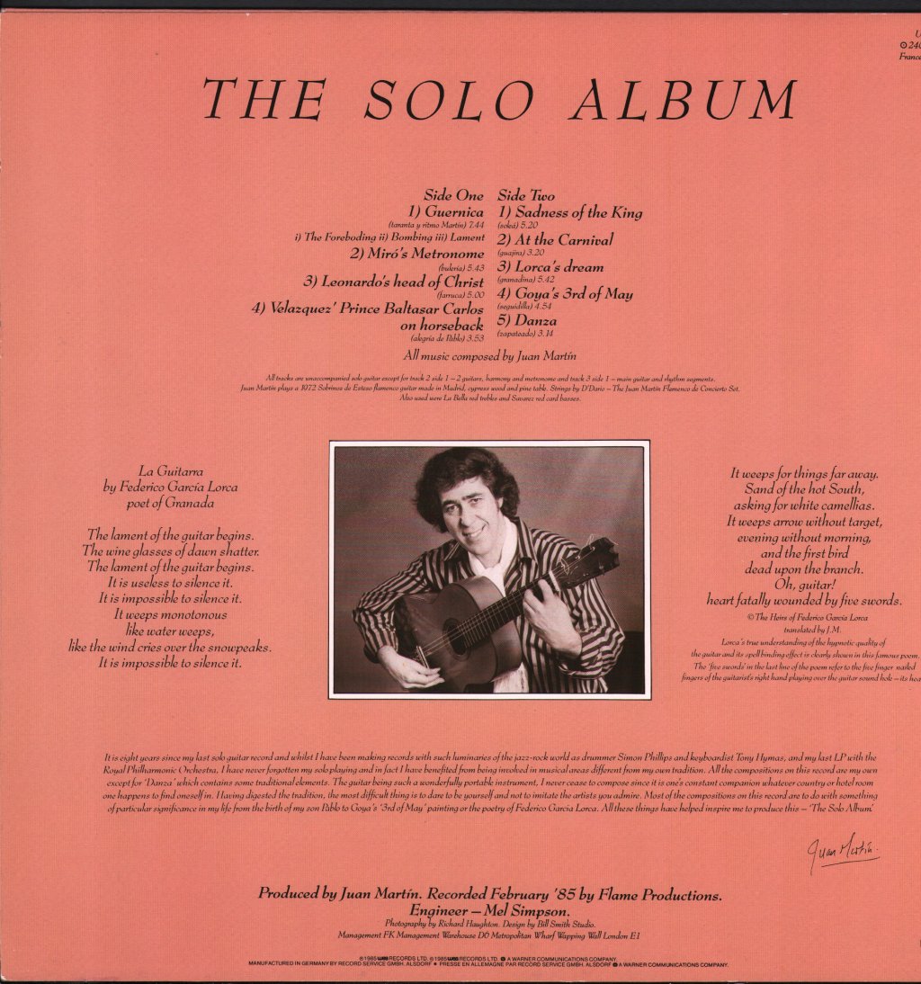 Juan Martin - Solo Album - Lp