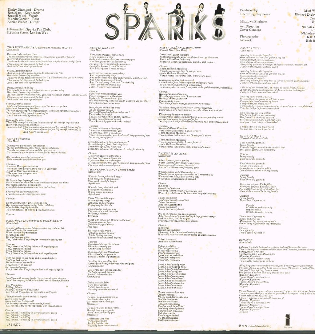 Sparks - Kimono My House - Lp