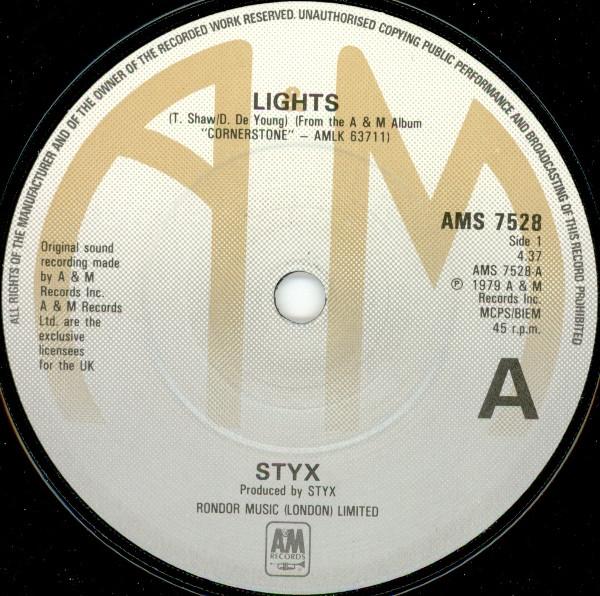 Styx - Lights - 7 Inch