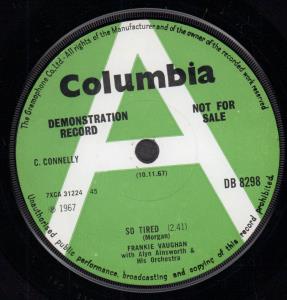 Frankie Vaughan - So Tired - 7 Inch