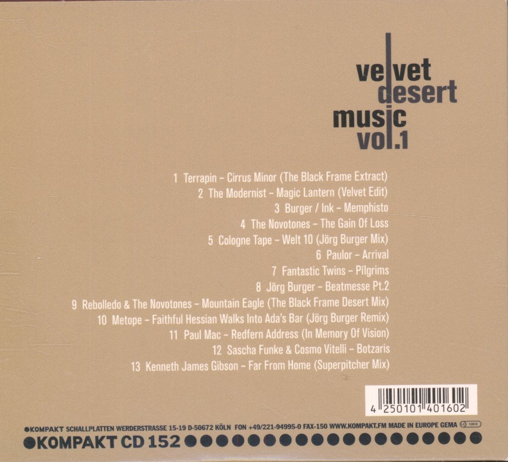 Various Artists - Velvet Desert Music Vol. 1 - Cd