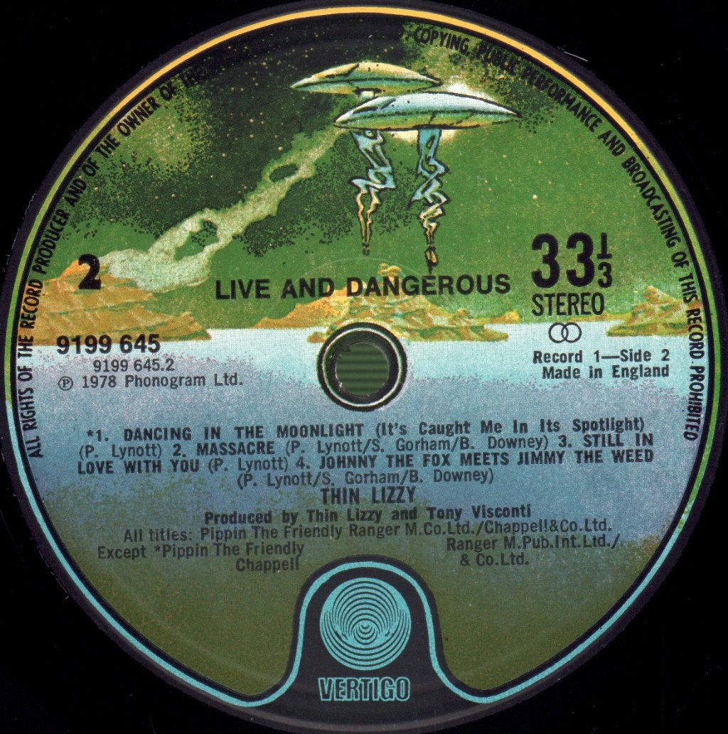 Thin Lizzy - Live And Dangerous - Double Lp