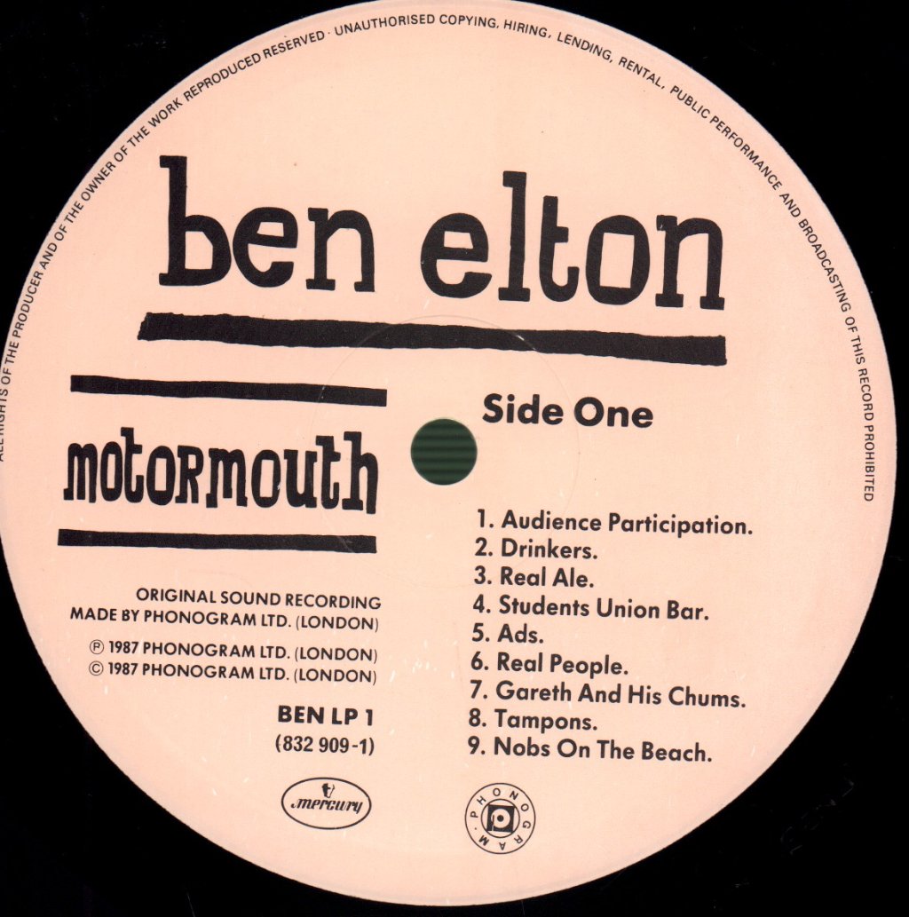 Ben Elton - Motormouth - Lp