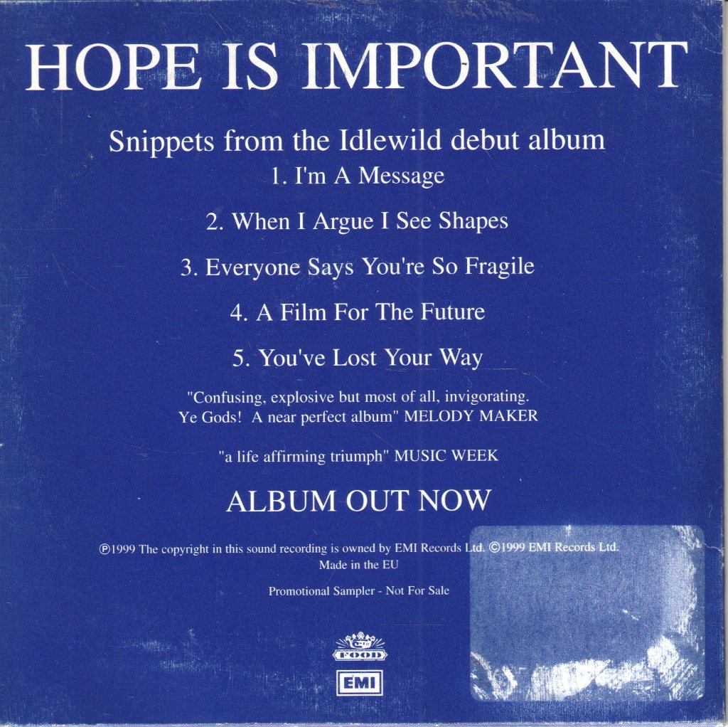 Idlewild - Hope Is Important - Cd