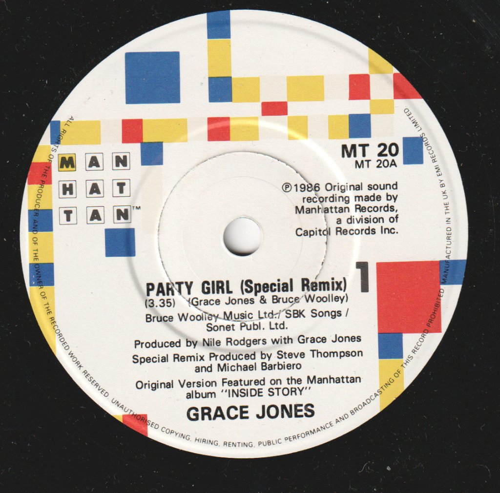 Grace Jones - Party Girl - 7 Inch