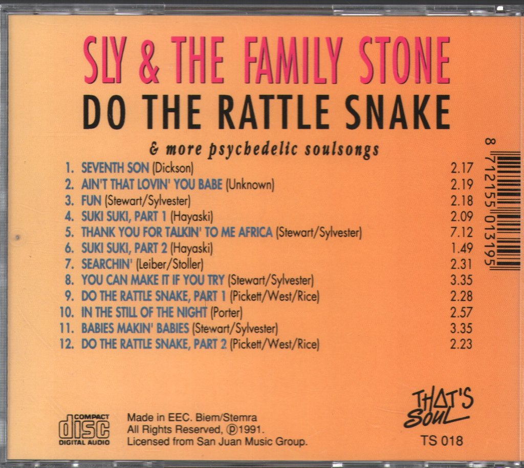 Sly & The Family Stone - Do The Rattle Snake - Cd