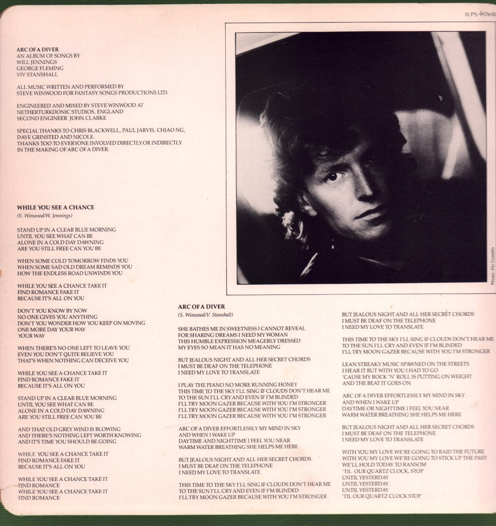 Steve Winwood - Arc Of A Diver - Lp
