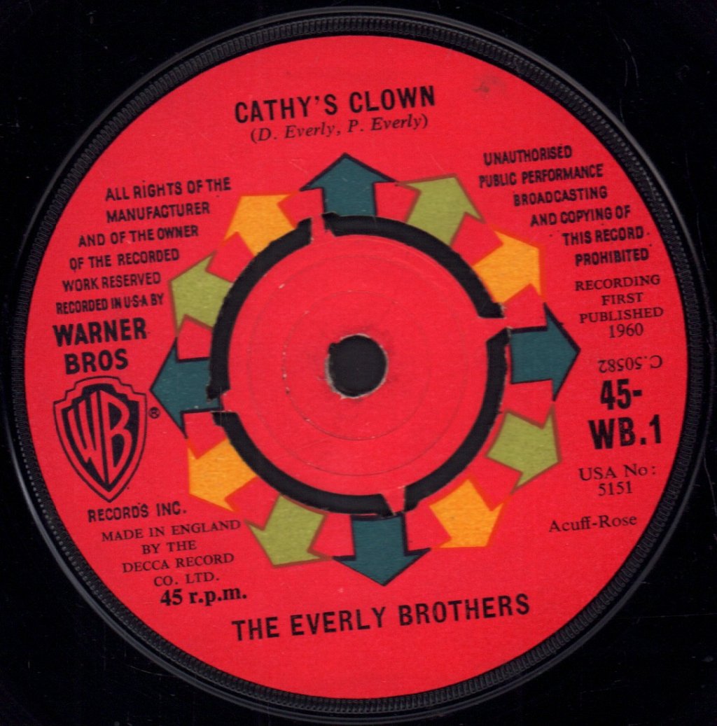 Everly Brothers - Cathy's Clown - 7 Inch