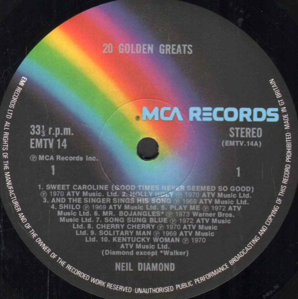 Neil Diamond - 20 Golden Greats - Lp